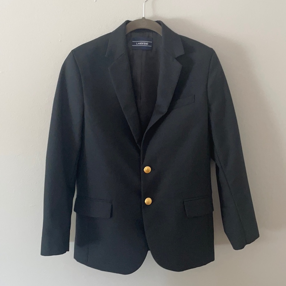 Lands End Hopsack Blazer Size 14